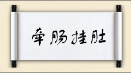 牵肠挂肚对对子图片