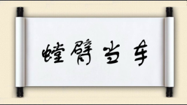 螳臂当车对对子图片